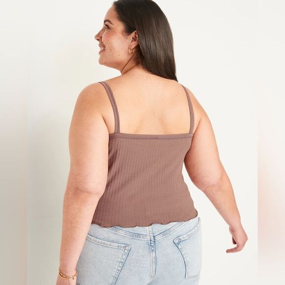 Old Navy Fitted Cropped Rib-Knit Cami Top for Women - Picture 2 of 9